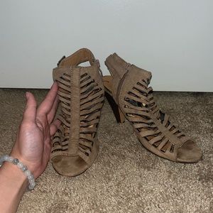 cute tan heels
